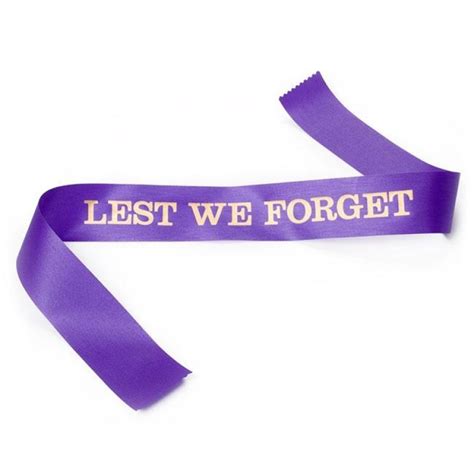 lest we forget ribbon printable